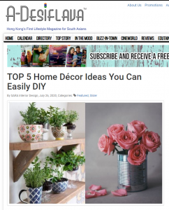 A-desiflava Top 5 DIY Decor Ideas